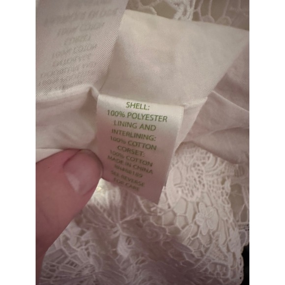 Lilly‎ Pulitzer Sienna Strapless Lace Dress  Ribbon Belt Party Wedding Size 8 - Picture 3 of 5